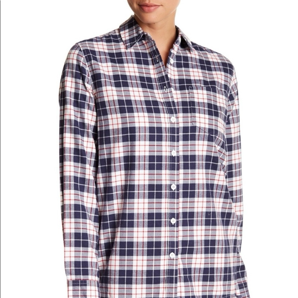 Mercer & Spring The Blue Shirt Shop raw hem shirt size XS‎